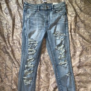 American Eagle hi-rise, destroyed jeans - size 12